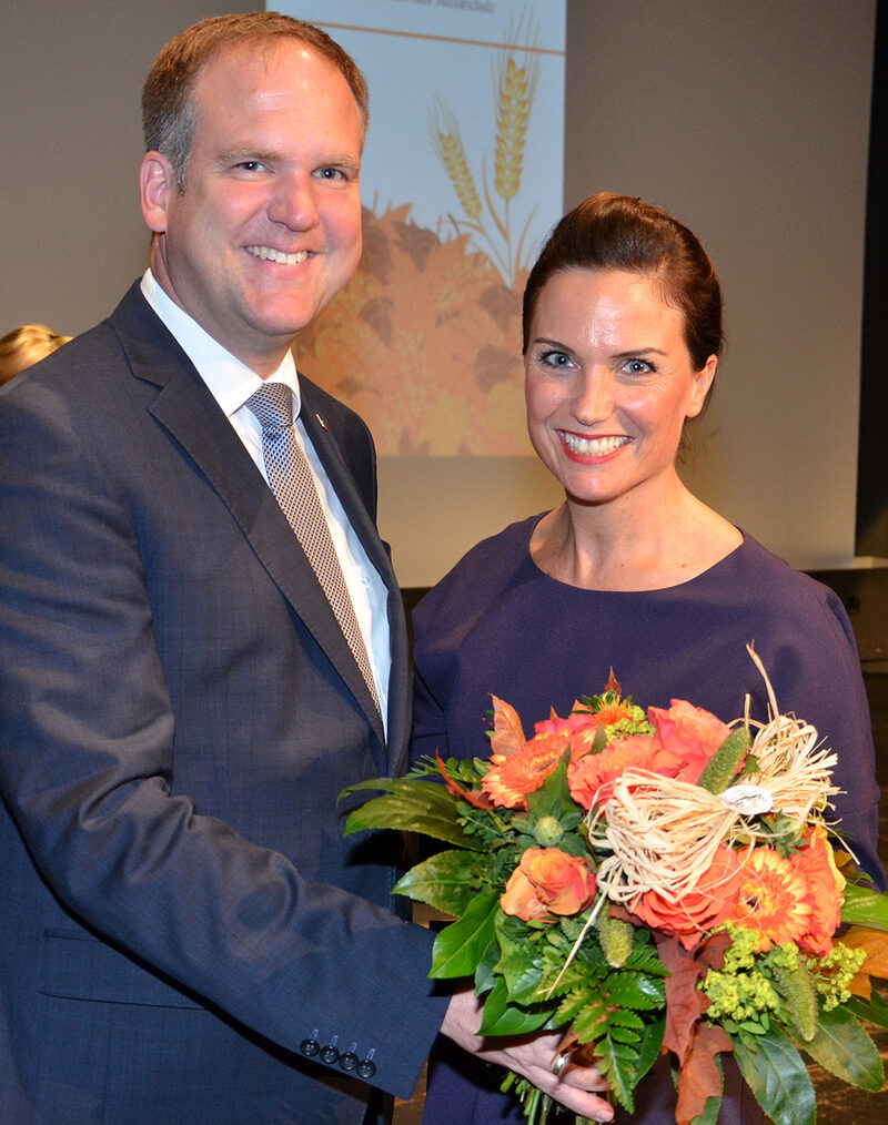 Bürgermeister Dirk Breuer und Kati Ulrich.