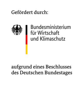 Logo: Gefördert durch: Bundesministerium für Wirtschaft und Klimaschutz