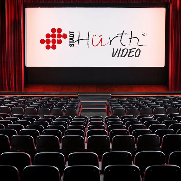 Kinosaal mit Hürth-Logo